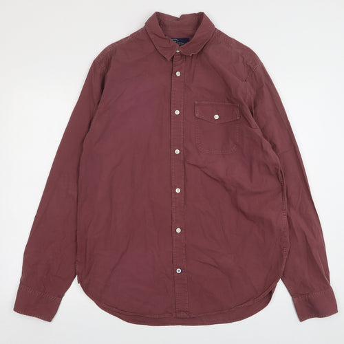 Gap Mens Purple  Cotton  Button-Up Size L Collared