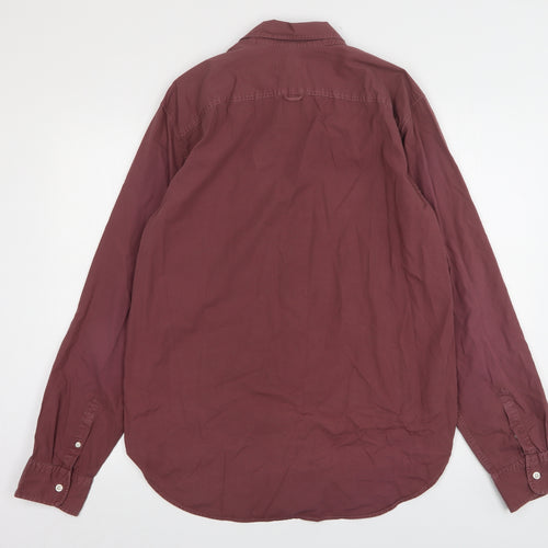 Gap Mens Purple  Cotton  Button-Up Size L Collared