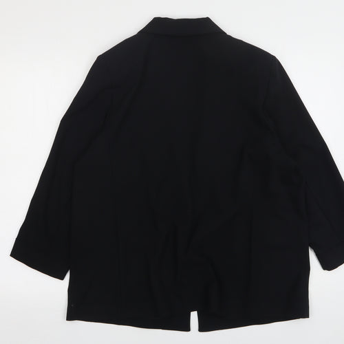 Marks and Spencer Womens Blue  Polyester Jacket Blazer Size 16