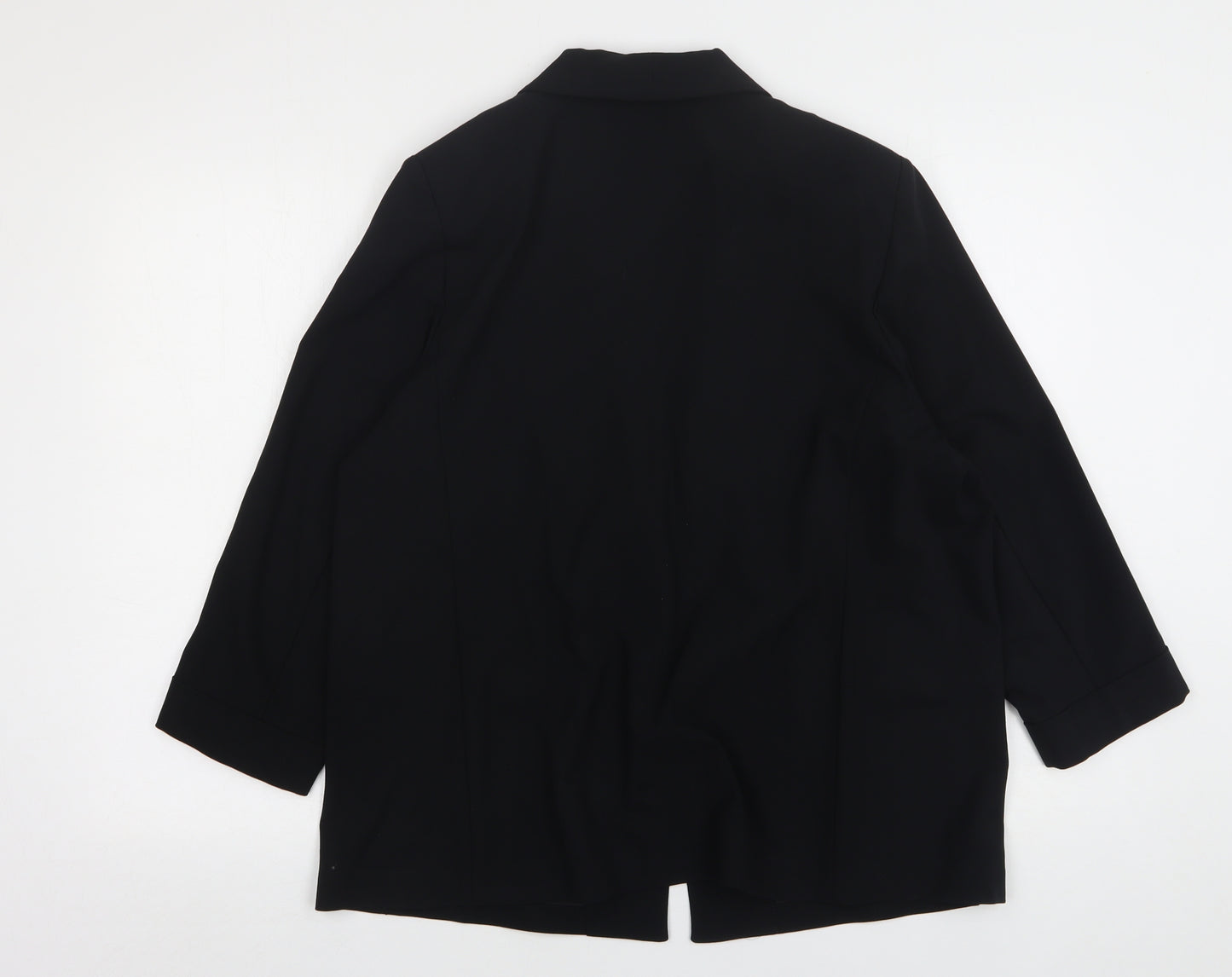 Marks and Spencer Womens Blue  Polyester Jacket Blazer Size 16