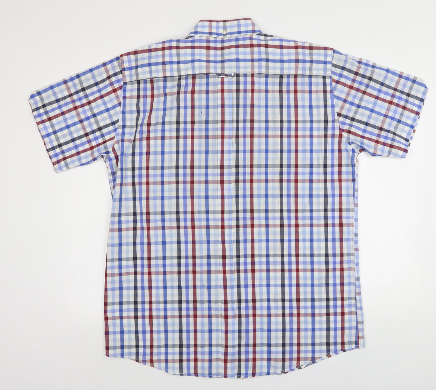 Ben Sherman  Mens Multicoloured Check Cotton  Button-Up Size L Collared