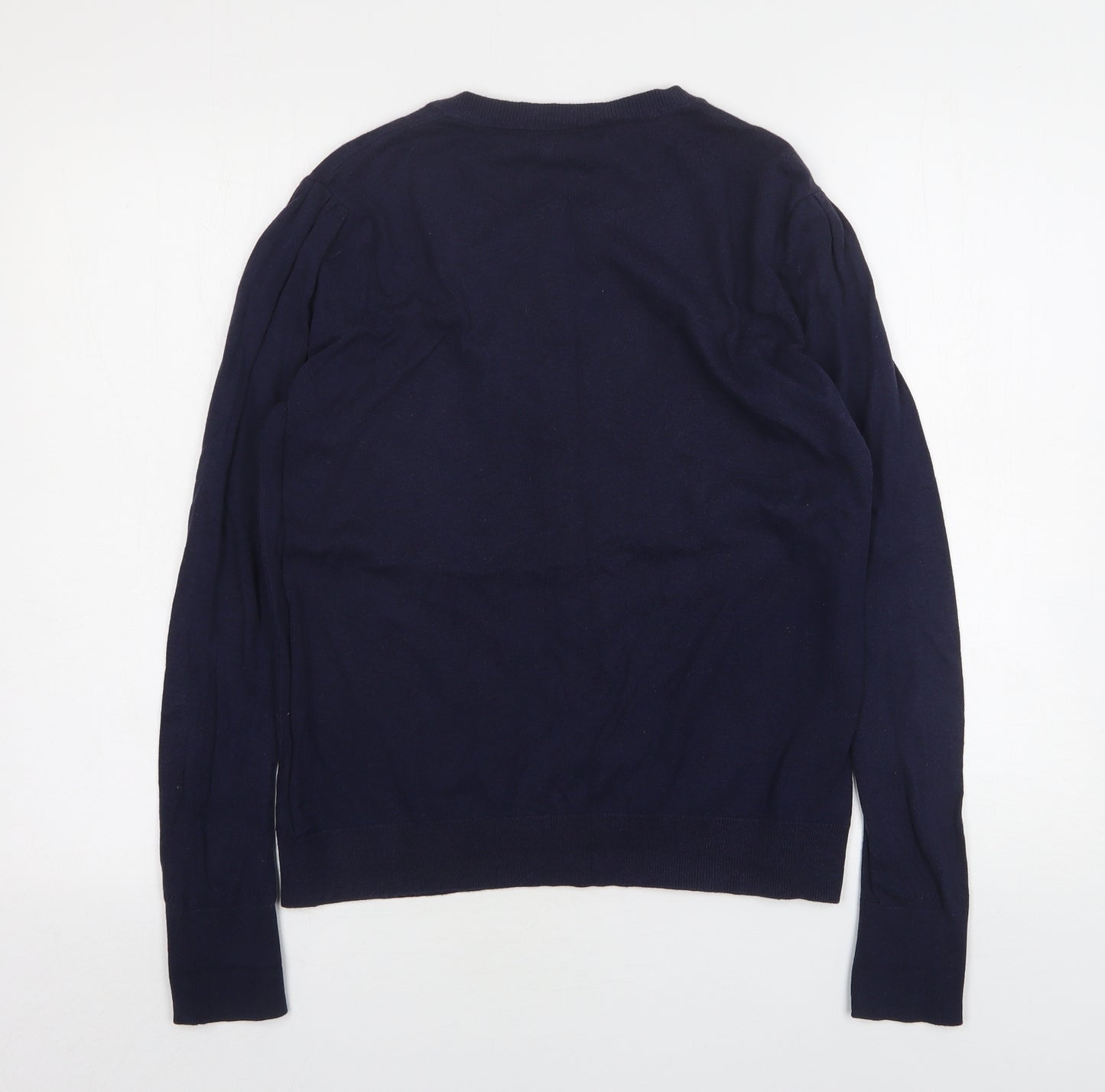 NEXT Womens Blue Round Neck  Cotton Cardigan Jumper Size 16