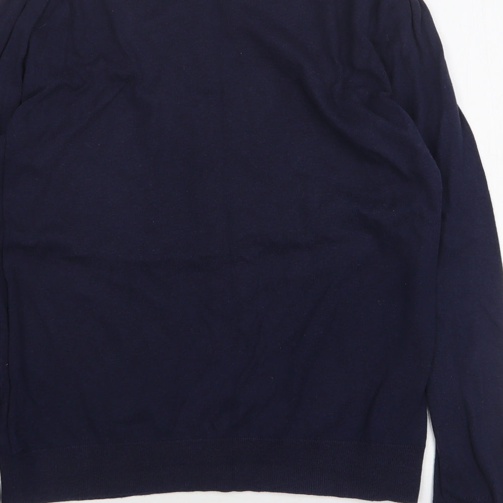NEXT Womens Blue Round Neck  Cotton Cardigan Jumper Size 16