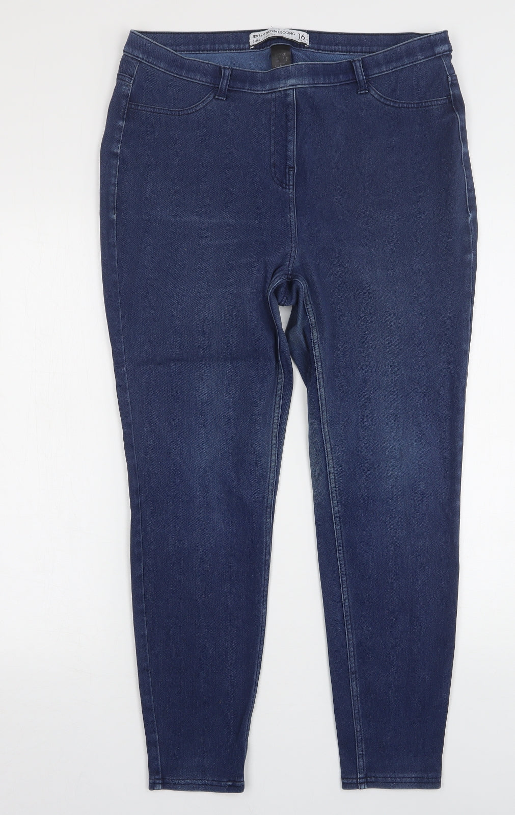 NEXT Womens Blue  Cotton Jegging Jeans Size 16 L26 in Regular