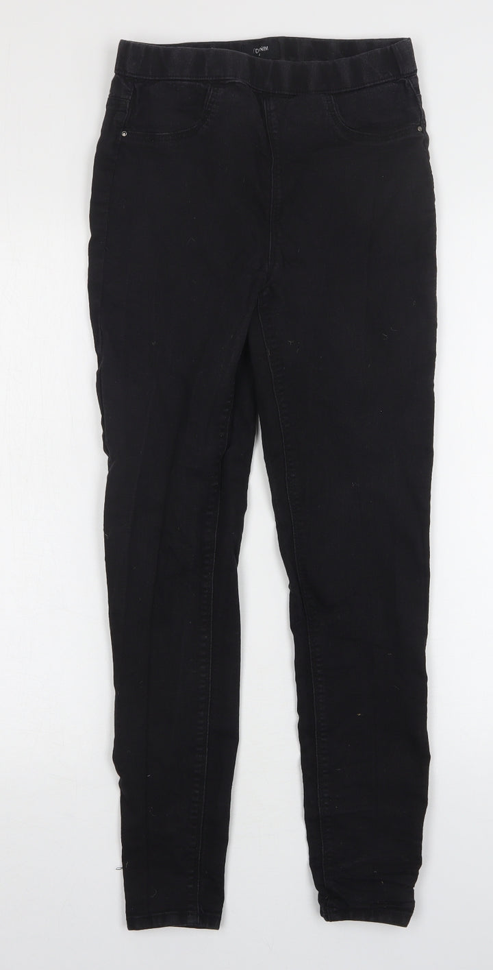 Matalan Womens Black Cotton Jegging Jeans Size 8 L26 in Regular