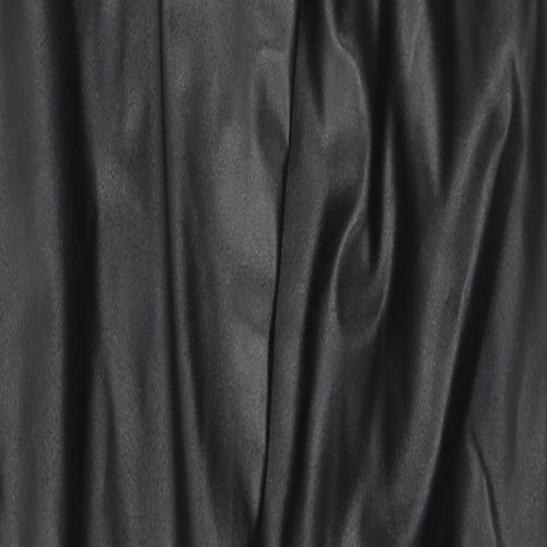 PRETTYLITTLETHING Womens Black  Polyester Trousers  Size 4 L35 in Regular  - low side slit