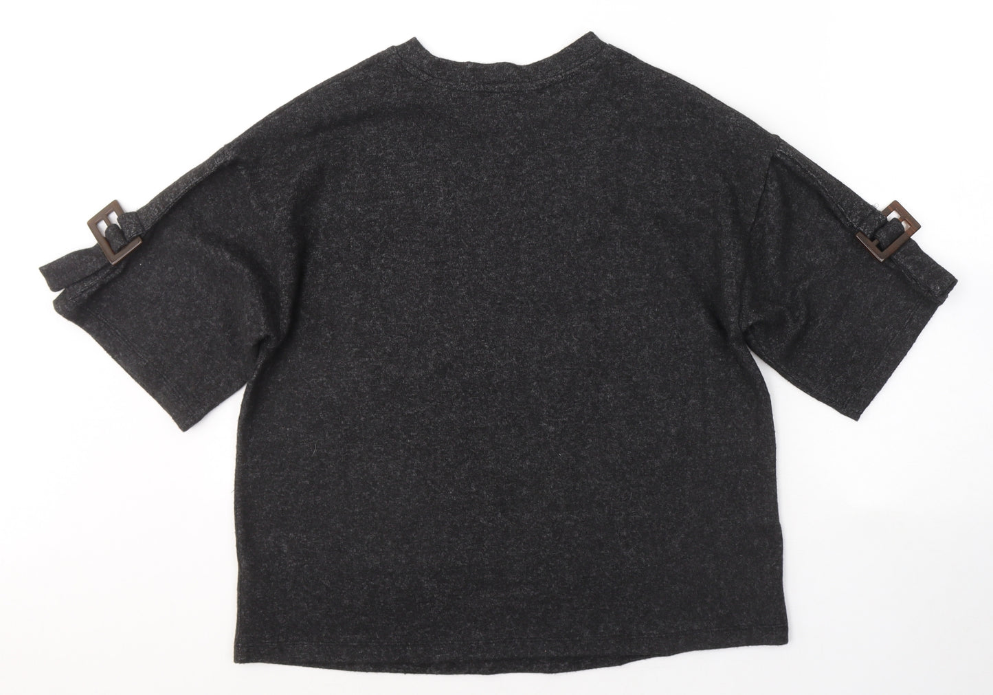 F&F Womens Grey  Polyester Jersey T-Shirt Size 8 Round Neck