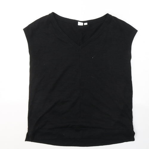Gap Mens Black  Polyester  T-Shirt Size S V-Neck