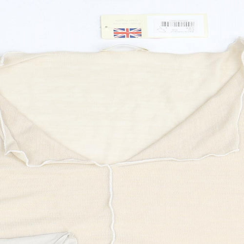 Onelife Womens Beige  Viscose Jersey T-Shirt Size S V-Neck