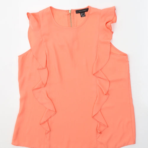 Atmosphere Womens Pink  Polyester Basic Blouse Size 14 Round Neck