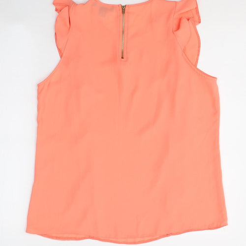 Atmosphere Womens Pink  Polyester Basic Blouse Size 14 Round Neck
