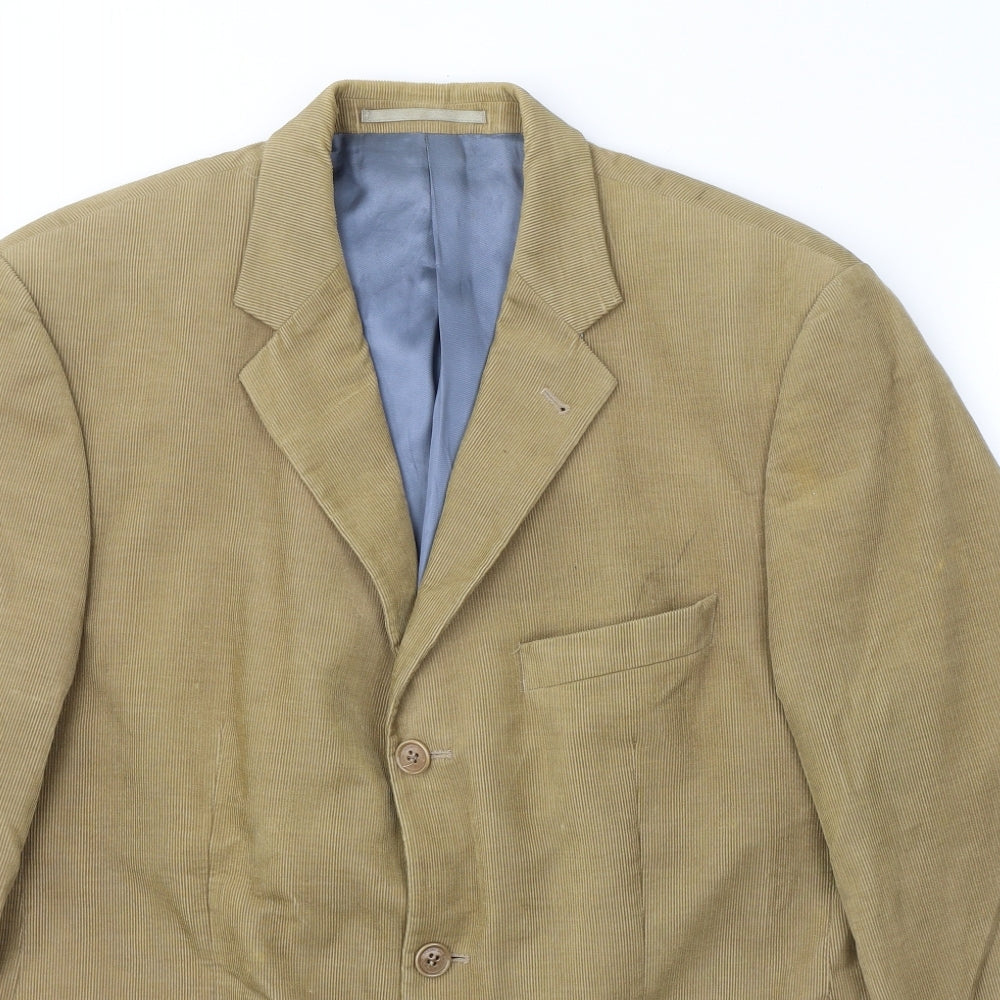 Racing Green Mens Brown  Cotton Jacket Suit Jacket Size 54