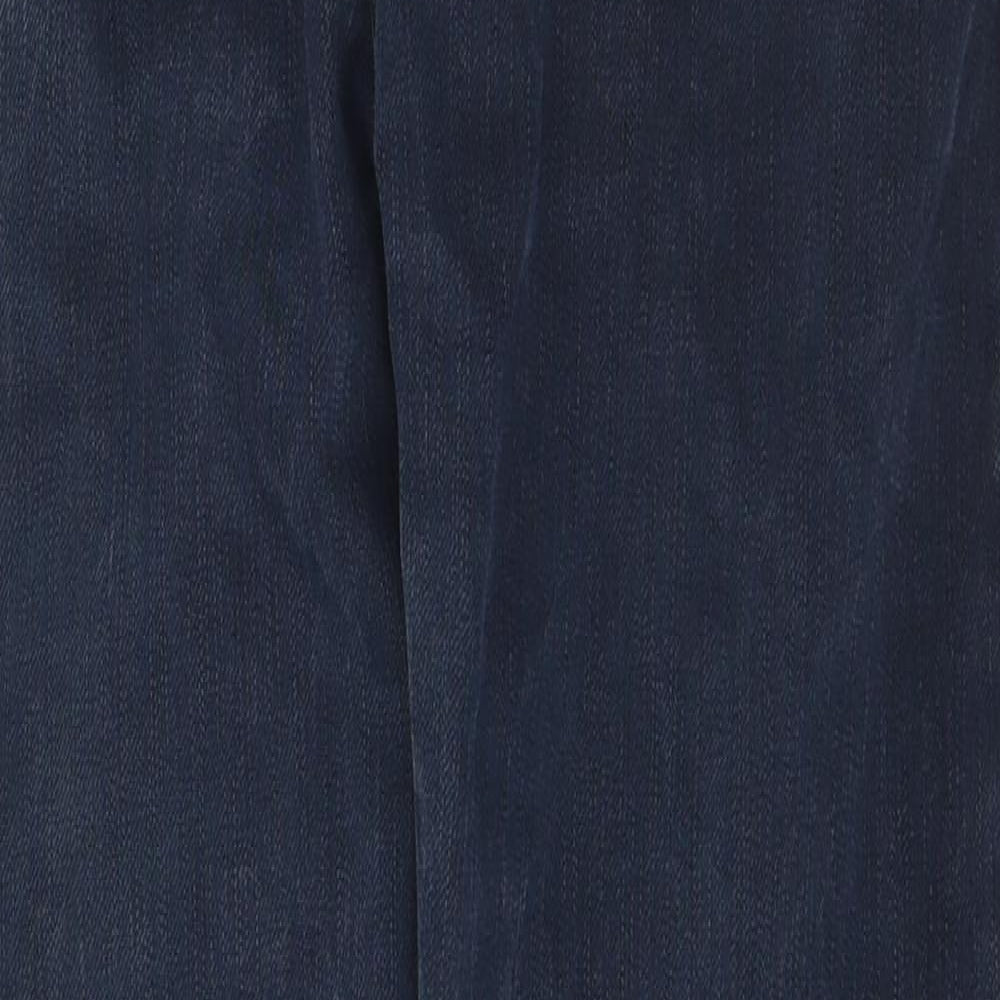 Blue Harbour Womens Blue  Cotton Straight Jeans Size 32 L31 in Regular Button