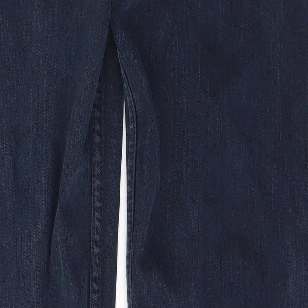 Blue Harbour Womens Blue  Cotton Straight Jeans Size 32 L31 in Regular Button