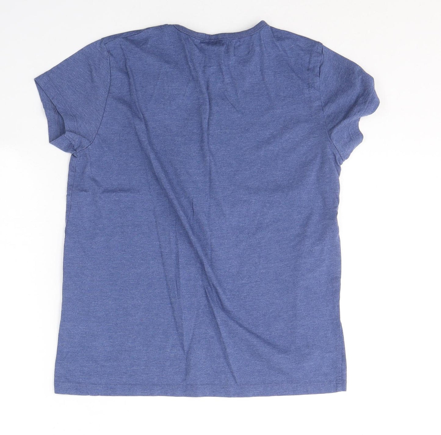 Disney Girls Blue  Cotton Basic T-Shirt Size 12-13 Years Round Neck Pullover - Minnie mouse