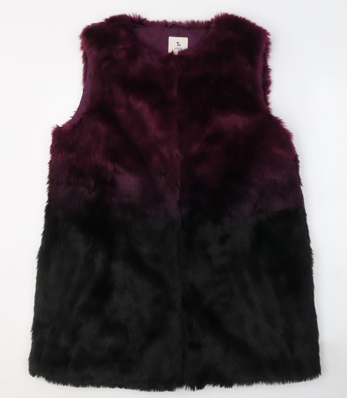 TU Womens Black   Gilet Coat Size 14  Buckle