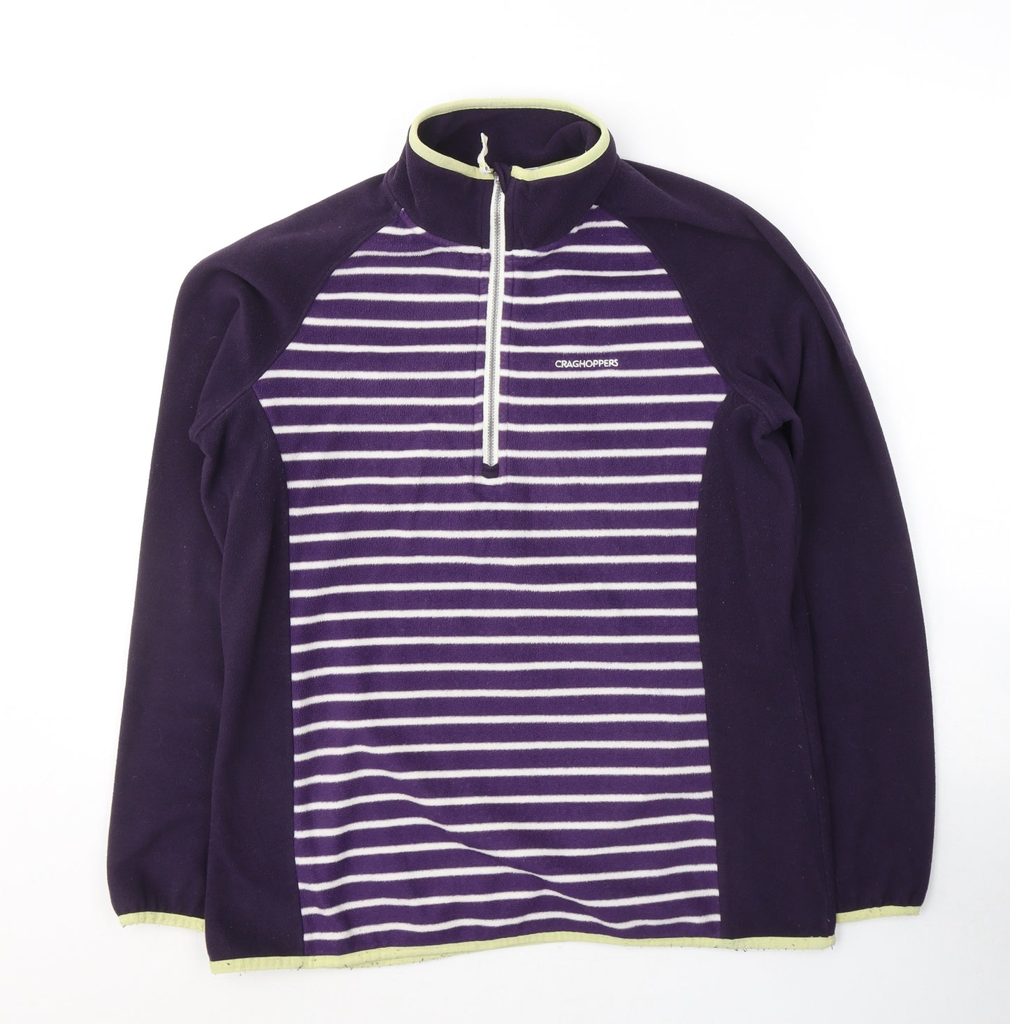 Craghoppers Womens Purple Striped Polyester Pullover Sweatshirt Size 14  Pullover
