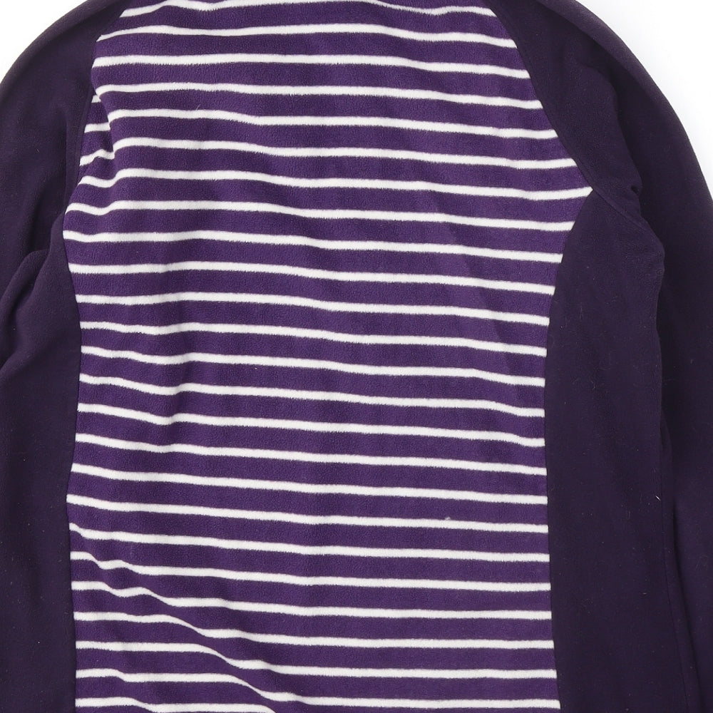 Craghoppers Womens Purple Striped Polyester Pullover Sweatshirt Size 14  Pullover