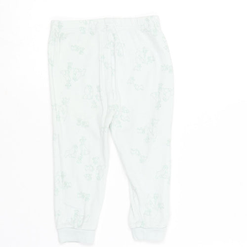George Baby Green Geometric Cotton Jogger Leggings Size 12-18 Months   - Disney