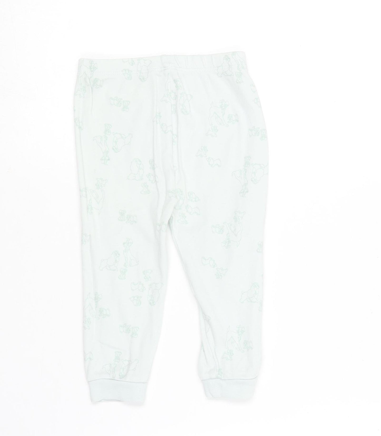George Baby Green Geometric Cotton Jogger Leggings Size 12-18 Months   - Disney