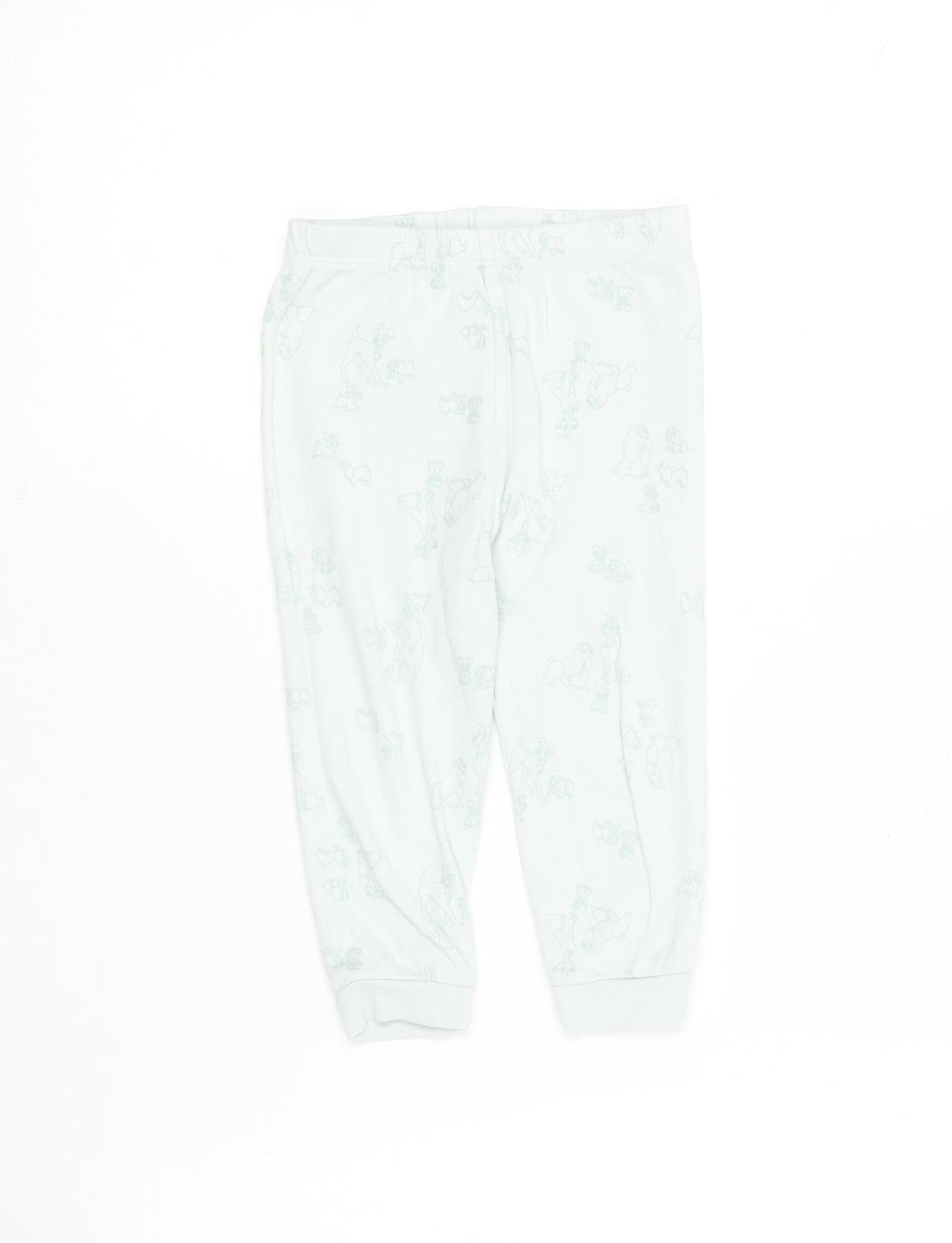 George Baby Green Geometric Cotton Jogger Leggings Size 12-18 Months   - Disney
