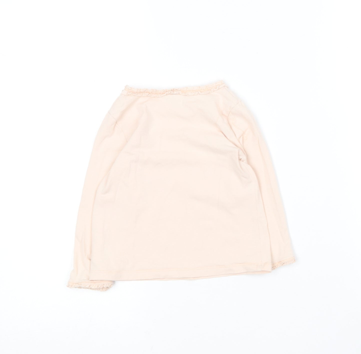 H&M Girls Pink  Cotton Basic T-Shirt Size 12-18 Months Round Neck