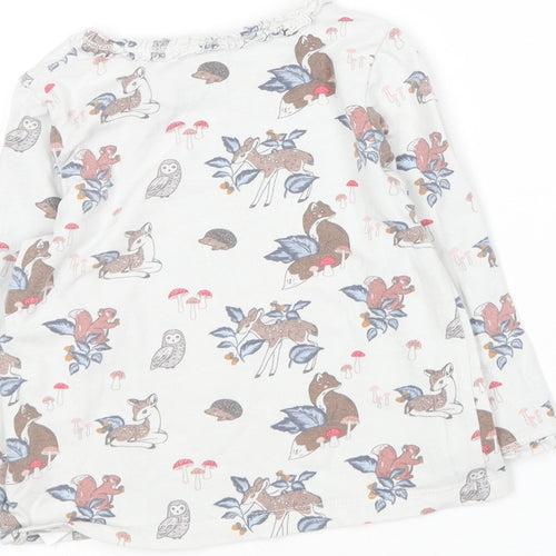 H&M Baby Multicoloured Geometric Cotton Basic T-Shirt Size 12-18 Months Round Neck  - Animal print