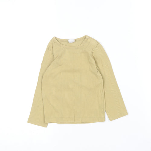 H&M Baby Brown  Cotton Basic T-Shirt Size 12-18 Months Round Neck