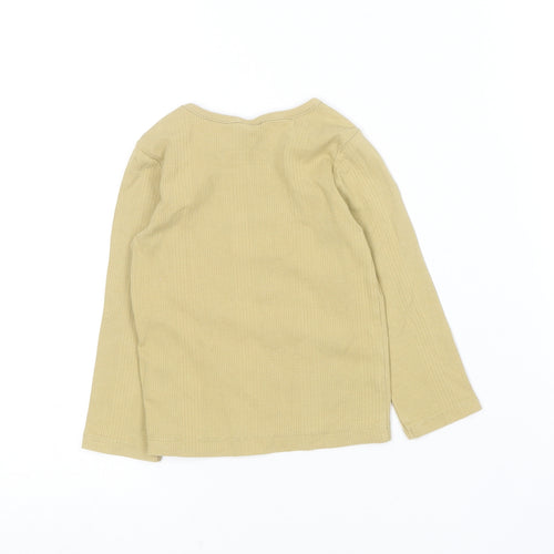 H&M Baby Brown  Cotton Basic T-Shirt Size 12-18 Months Round Neck