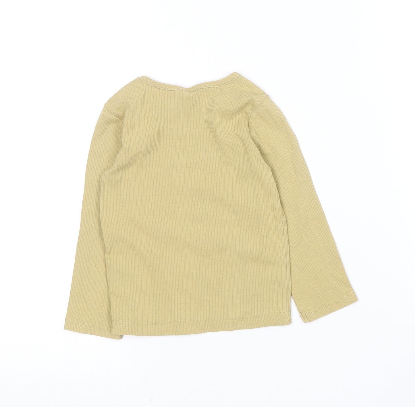 H&M Baby Brown  Cotton Basic T-Shirt Size 12-18 Months Round Neck
