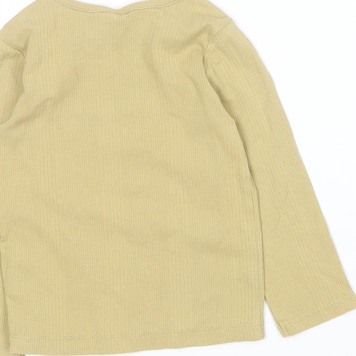 H&M Baby Brown  Cotton Basic T-Shirt Size 12-18 Months Round Neck
