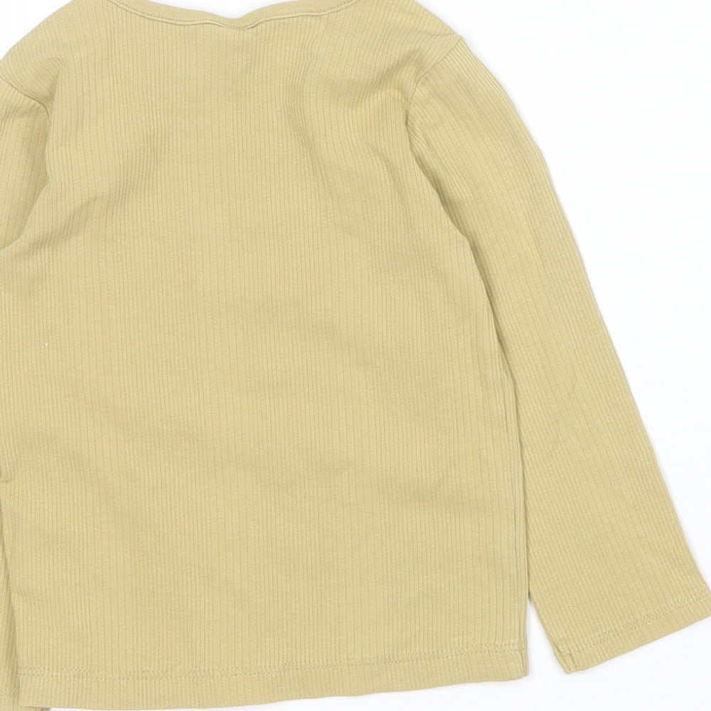 H&M Baby Brown  Cotton Basic T-Shirt Size 12-18 Months Round Neck