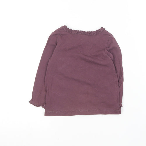 H&M Baby Purple  Cotton Basic T-Shirt Size 12-18 Months Round Neck