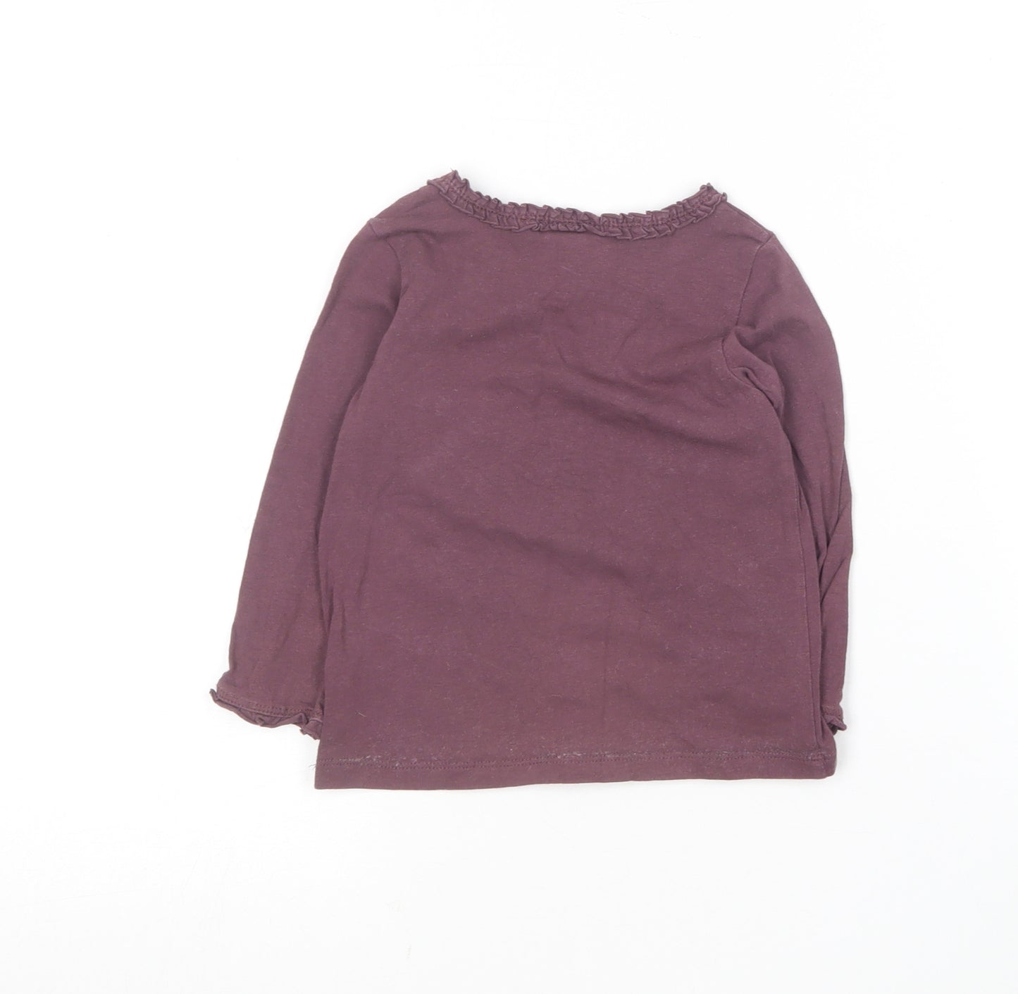 H&M Baby Purple  Cotton Basic T-Shirt Size 12-18 Months Round Neck
