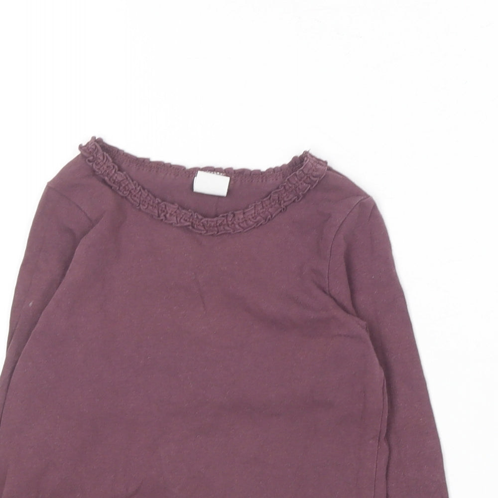 H&M Baby Purple  Cotton Basic T-Shirt Size 12-18 Months Round Neck