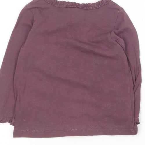 H&M Baby Purple  Cotton Basic T-Shirt Size 12-18 Months Round Neck