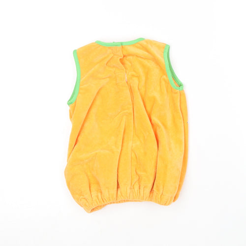Morrisons Baby Orange  Polyester Basic T-Shirt Size 12-18 Months Round Neck  - Pumpkin Costume