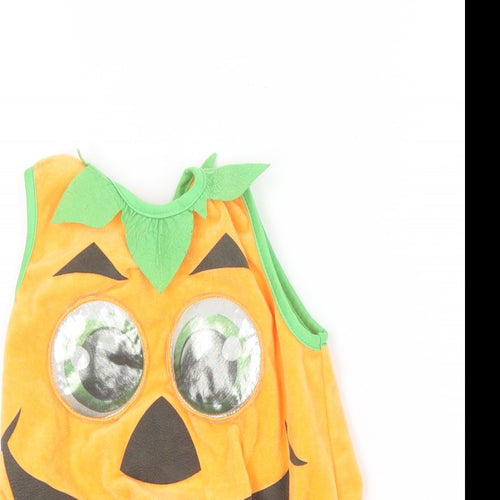 Morrisons Baby Orange  Polyester Basic T-Shirt Size 12-18 Months Round Neck  - Pumpkin Costume