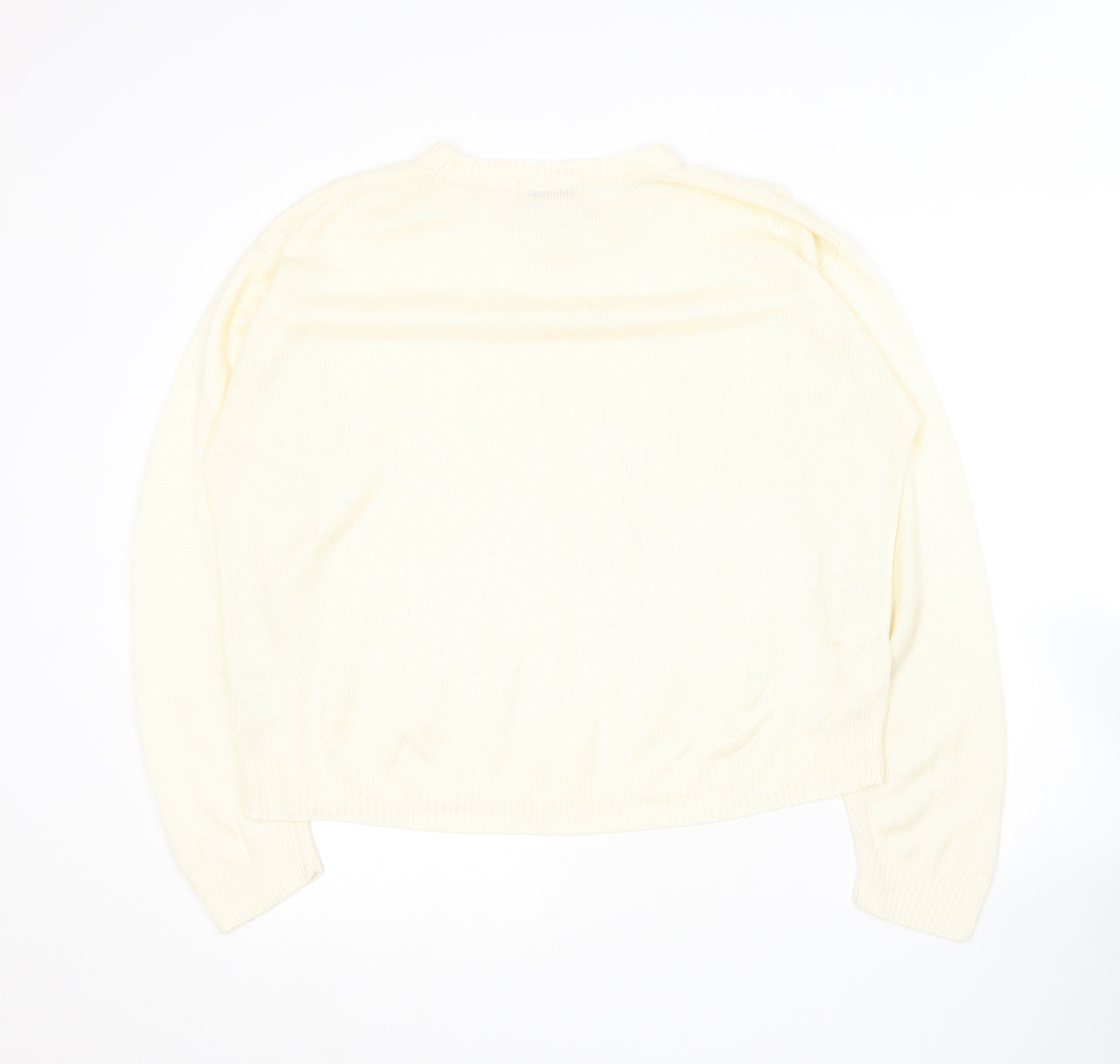 Berkertex Womens Yellow Round Neck  Acrylic Pullover Jumper Size 18