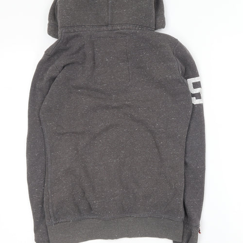 Superdry Mens Grey  Cotton Full Zip Hoodie Size XS