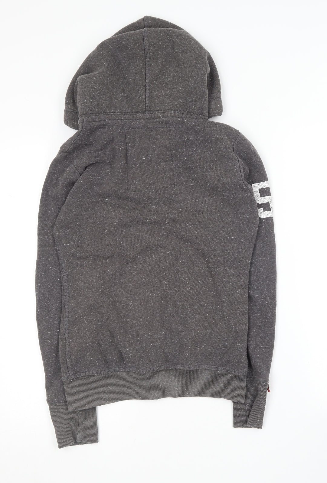 Superdry Mens Grey  Cotton Full Zip Hoodie Size XS