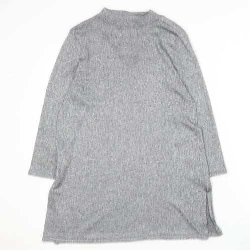F&F Womens Grey Round Neck  Viscose Pullover Jumper Size 12