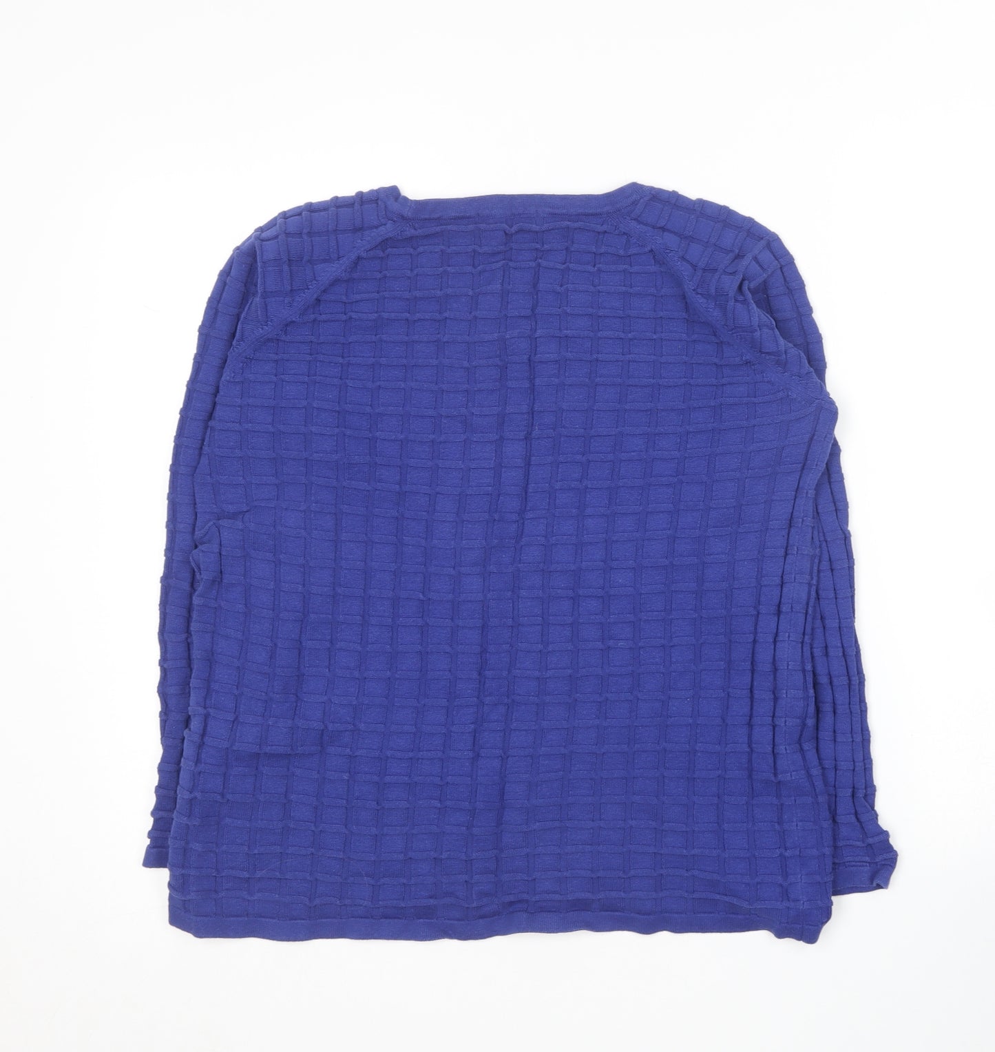 ESMARA Womens Blue Round Neck  Cotton Pullover Jumper Size L