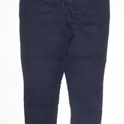 The Collection Womens Blue  Cotton Jegging Trousers Size 16 L25.5 in Regular