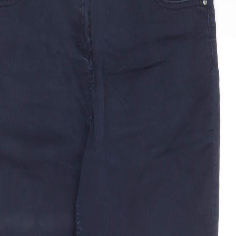 The Collection Womens Blue  Cotton Jegging Trousers Size 16 L25.5 in Regular