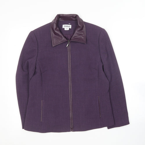 Millais Womens Purple   Jacket Blazer Size 12