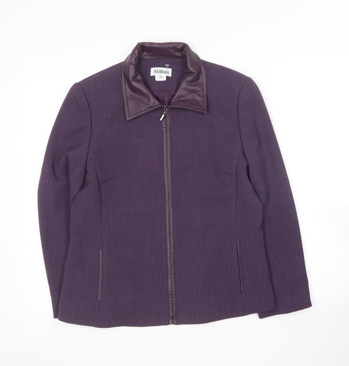 Millais Womens Purple   Jacket Blazer Size 12