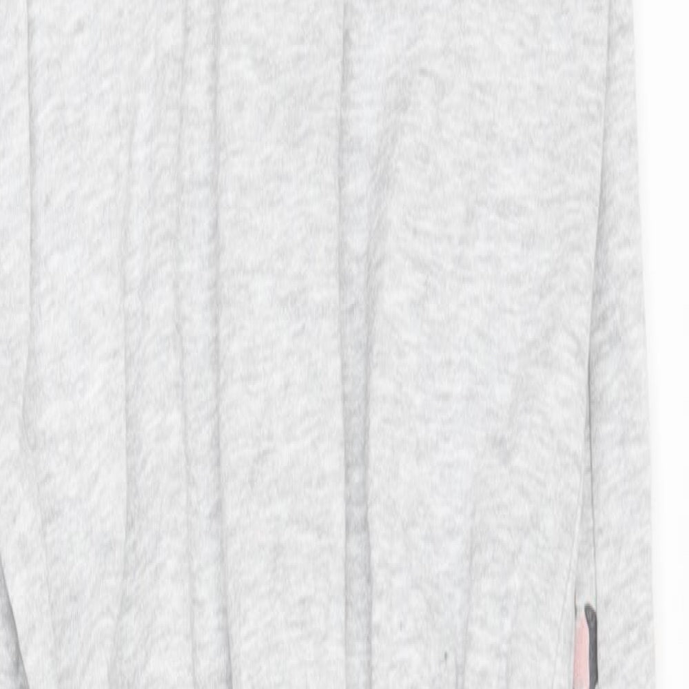 George Girls Grey Solid Cotton Top One Piece Size 9-10 Years