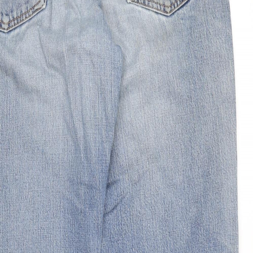 Wrangler Mens Blue  Cotton Straight Jeans Size 36 in L30 in Regular