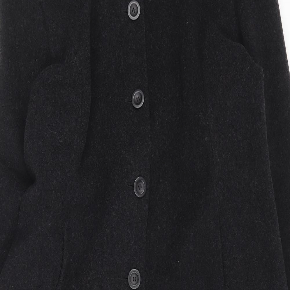 Debenhams Womens Black   Overcoat Coat Size 20